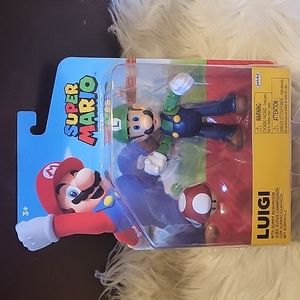 Super Mario Luigi with Super Mushroom NWT